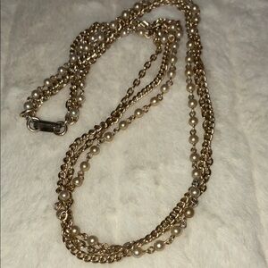 1960s Vintage Gold plated and Pearl Necklace